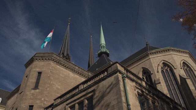 Notre-Dame Cathedral, Luxembourg is the Roman Catholic Cathedral. Grand Duchy of Luxembourg. It was originally a Jesuit church, and its cornerstone was laid in 1613. 
