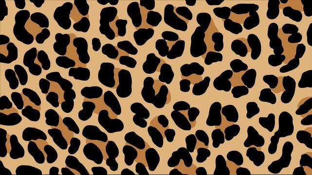 Leopard print background pattern on a seamless loop