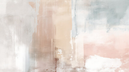 Abstract art with subtle pastel color palette and textured brush strokes