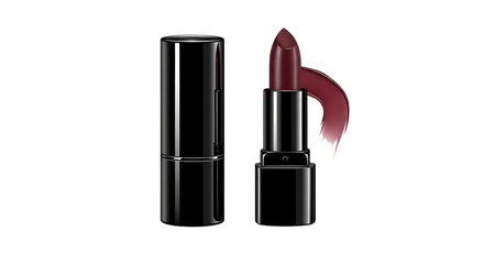 Obraz premium Lipstick with smear isolated on transparent background