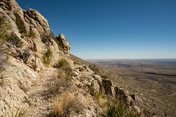 Permian Reef Trail Looks Out Over The Permian Basin In Guadalupe Mountains