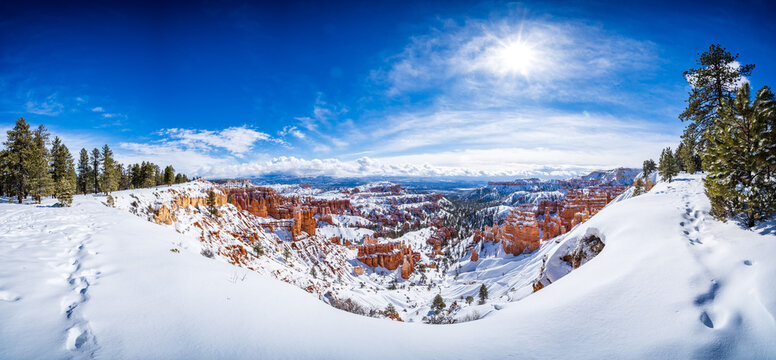 panorama Bryce Canyon National Park in Winter season , Utah, USA