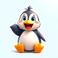 Obraz premium 3d cartoon penguin