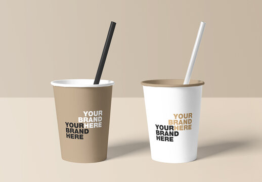 Two Paper Cup Mockups