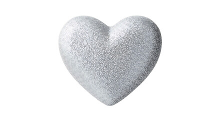 Silver Glitter Heart Shape on Black Background sparkle shiny