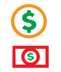 Obraz premium dollar icon money icon png