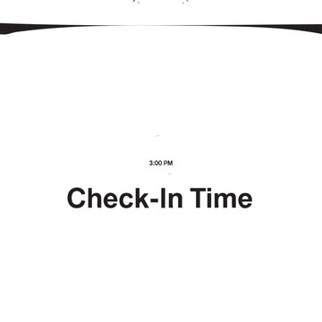 Digital check in time display on transparent background screen