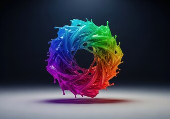 Powerful conceptual image showing liquid energy manipulated and sculpted into an intricate, impossible crystalline form in motion, magical, element, stream