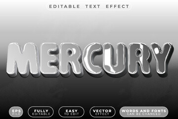  Mercury Planet Element Space Vector Fully Editable Smart Object Text Effect