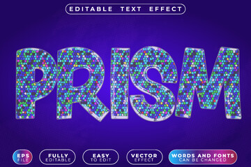  Prism Light Spectrum Refraction Vector Fully Editable Smart Object Text Effect
