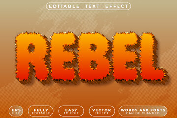  Rebel Freedom Outlaw Vector Fully Editable Smart Object Text Effect