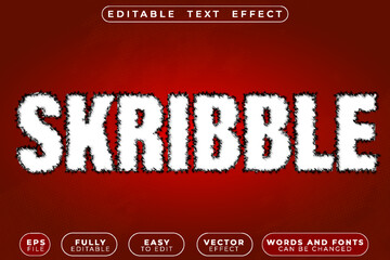  Scribble Sketch Doodle Art Vector Fully Editable Smart Object Text Effect