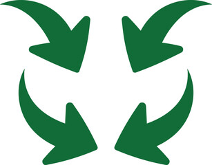 Obraz premium Recycle symbol green arrows environmental sustainability eco friendly practices