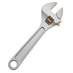 Obraz premium Adjustable silver wrench with textured grip