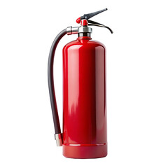 Obraz premium Red fire extinguisher, Essential portable safety device for extinguishing fires