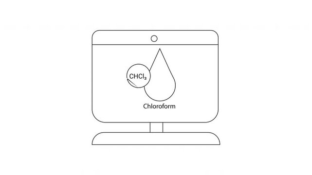 Chloroform Molecule Display - Science Education and Chemical Structure.
