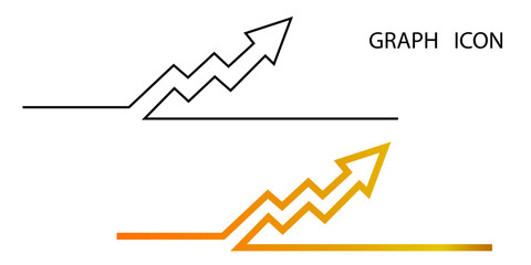 Business Growth and Financial Progress Graph Icon Vector Illustration. Upward Trend Data Chart Symbol for Market Success.