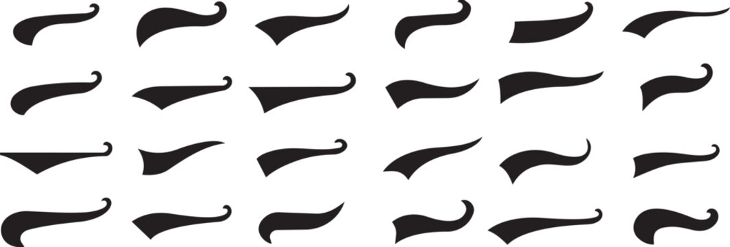 Decorative Swirl Elements: A collection of elegant and versatile decorative swirl elements, perfect for adding a touch of sophistication and design flair to any project.