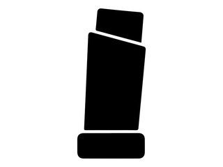 Black Silhouette Icon of Medical Asthma Inhaler or Puffer
