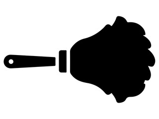 Black Silhouette Icon of Handheld Cleaning Duster Tool