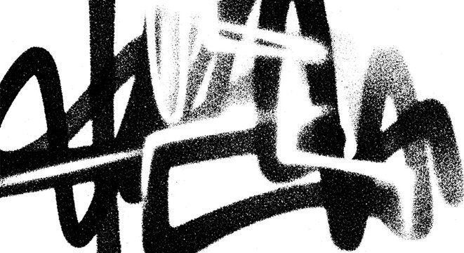 Abstract Graffiti Art Spray Paint Strokes.