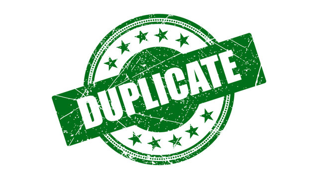 Duplicate stamp with grunge texture