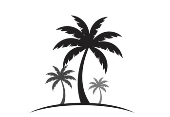 Fototapeta premium summer beach palm tree graphics