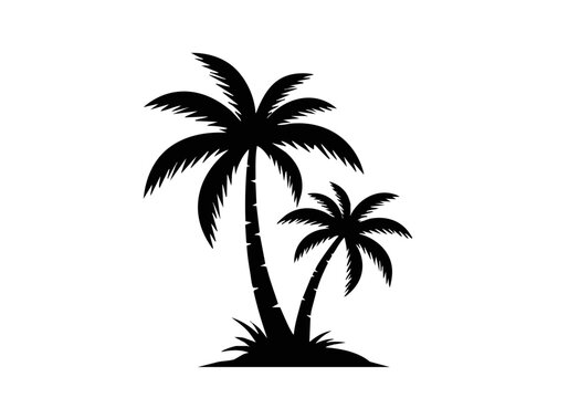 Double Palm Tree Silhouette
