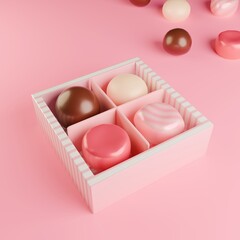 3Dの一口チョコレートセット♪