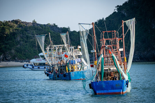 Vietnam, Cat Ba, Halong, Asien, Reisen, Travel, Wasser, Felsen, Boote