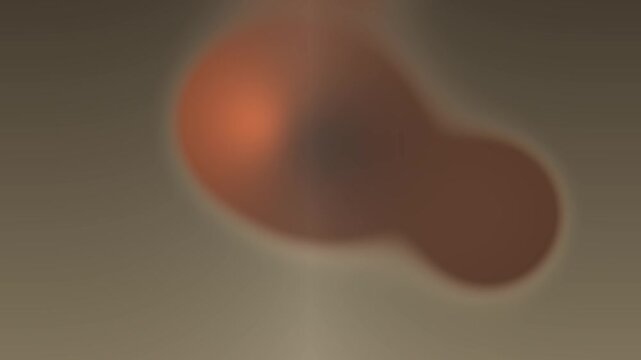 Blurry orange shape. Abstract rounded form. Vector illustration. Glowing effect. Dark background. Simple design element. Graphic resource. Abstract object.