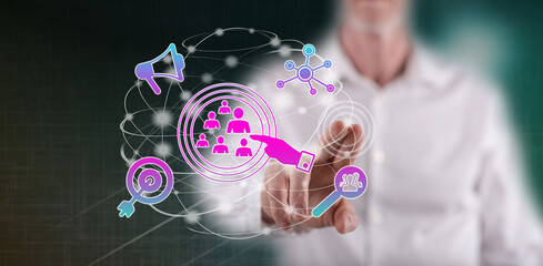 Man touching a prospects concept