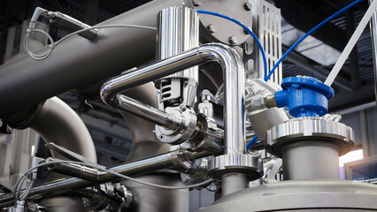 Stainless steel equipment for the production of dairy food products, metal, rubber and plastic...