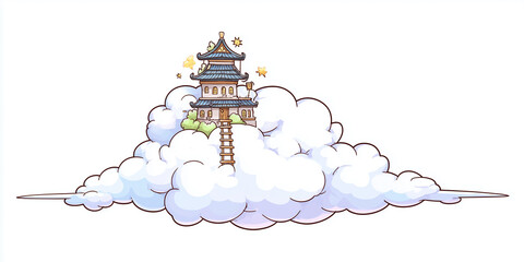 Surreal Jester with Geometric Shapes