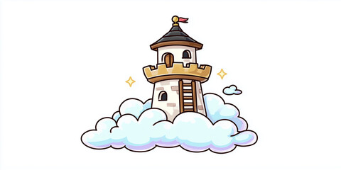 Knight Silhouette with Roses and Vines