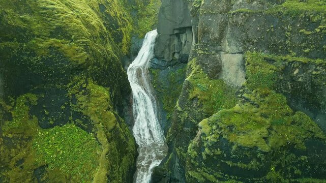 Famous Fjadrargljufur canyon in Iceland. Top destination. South East of Iceland