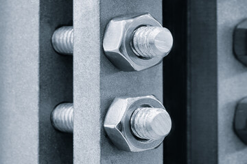 Chemical pharmaceutical food industrial stainless steel equipment, industrial concept background