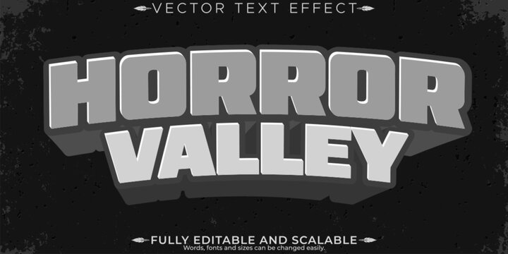 Horror text effect, editable monster and scary text style