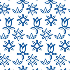 seamless pattern vector with simple blue colors