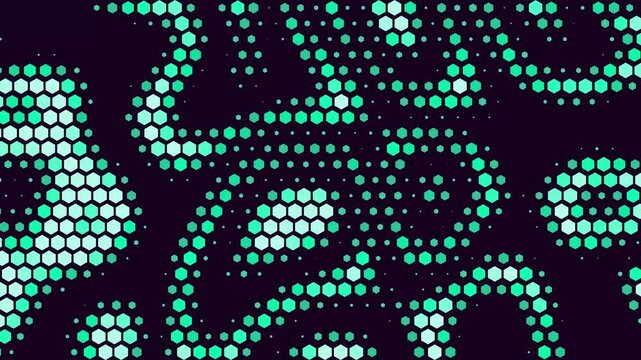 Abstract color dots particles flowing pattern halftone gradient
