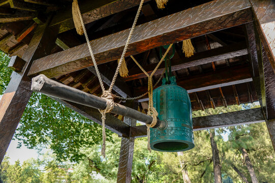 Traditional Japanese temple bell known as Bonshō