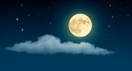 moon, clouds, night, sky, stars, lunar, crescent, glow, dreamy, calm, peaceful, serene, fantasy, cartoon, cute, illustration, background, scene, landscape, atmosphere, mystical, magical, bedtime, slee