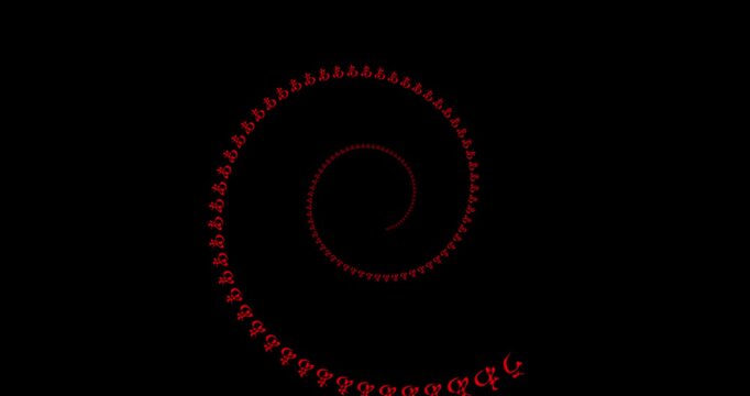 ホラー螺旋文字ビデオ