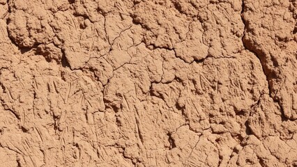 Fototapeta premium Textured Clay Wall With Fine Cracks And Imperfections Background
