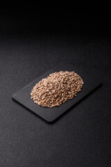 Shelled sunflower seed kernels, salted, roasted, or raw, are a healthy ingredient. Sunflower seeds