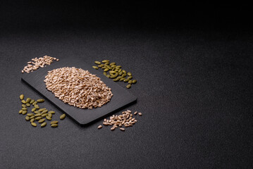Shelled sunflower seed kernels, salted, roasted, or raw, are a healthy ingredient. Sunflower seeds