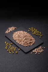 Shelled sunflower seed kernels, salted, roasted, or raw, are a healthy ingredient. Sunflower seeds