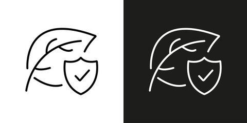 Obraz premium Plant protection - vector editable line icon.