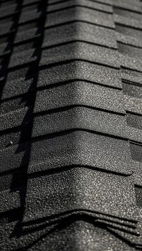 Textured Asphalt Shingle Roof Detail Diagonal Shadow Patterns