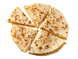 Delicious quesadillas cut into slices Isolated Transparent Background, PNG